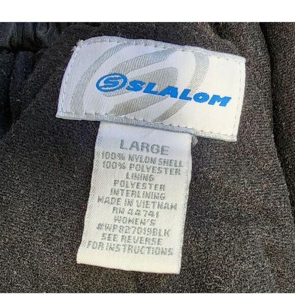 Slalom Black Lined Ski Pants Size L - Picture 4 of 8